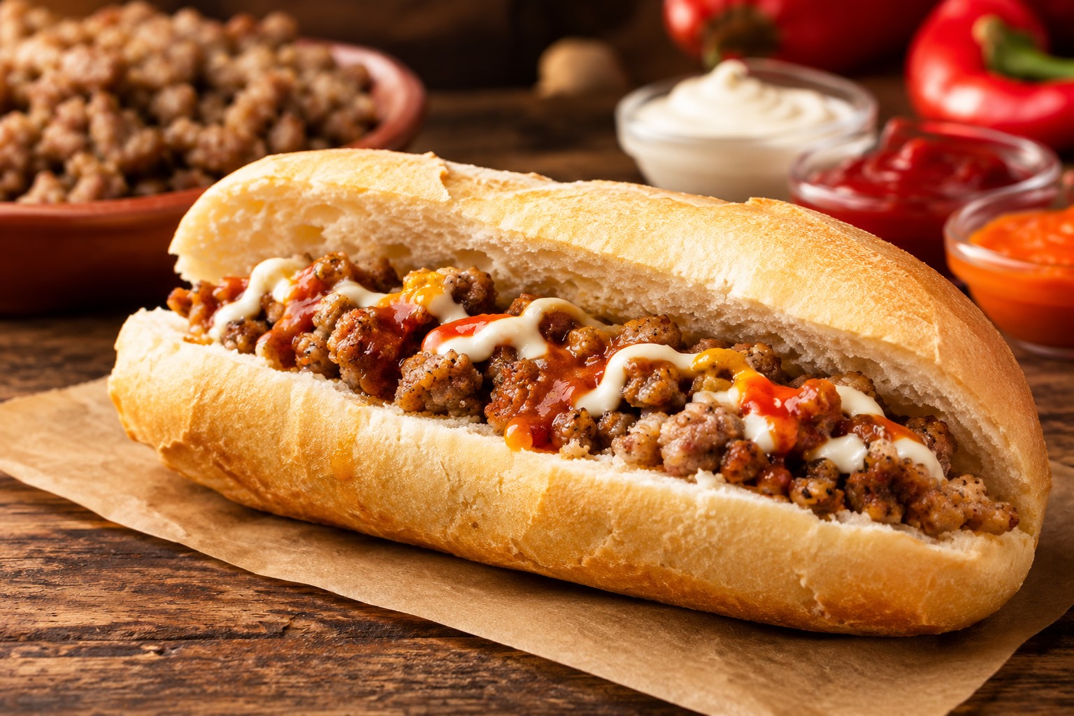 Panino con Soffritto di Salsiccia